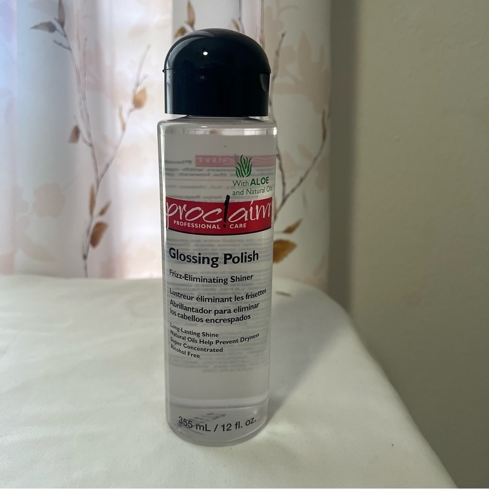 Proclaim Glossing Polish 12Oz With Aloe And Natural Oils Frizz Eliminating Shine